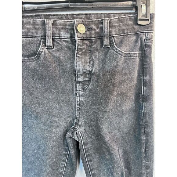 American Eagle Women Size 000 Distressed High Rise Black Dream Jeans Jeggings - Picture 2 of 8